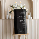 Black Acrylic Wedding Welcome Sign -RR